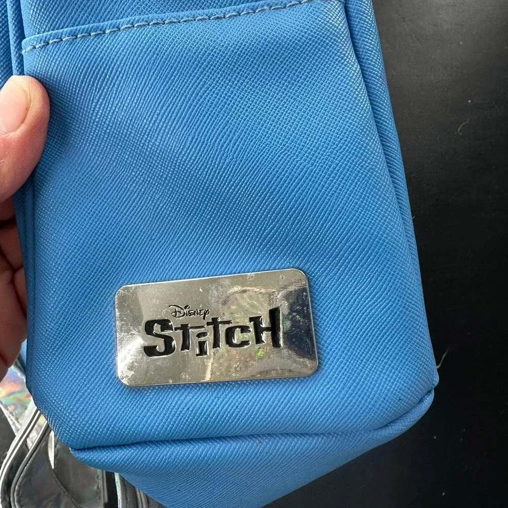 Disney Stitch Mini Backpack Blue Holographic‎ Straps 3D Ears WM427000194-0423
